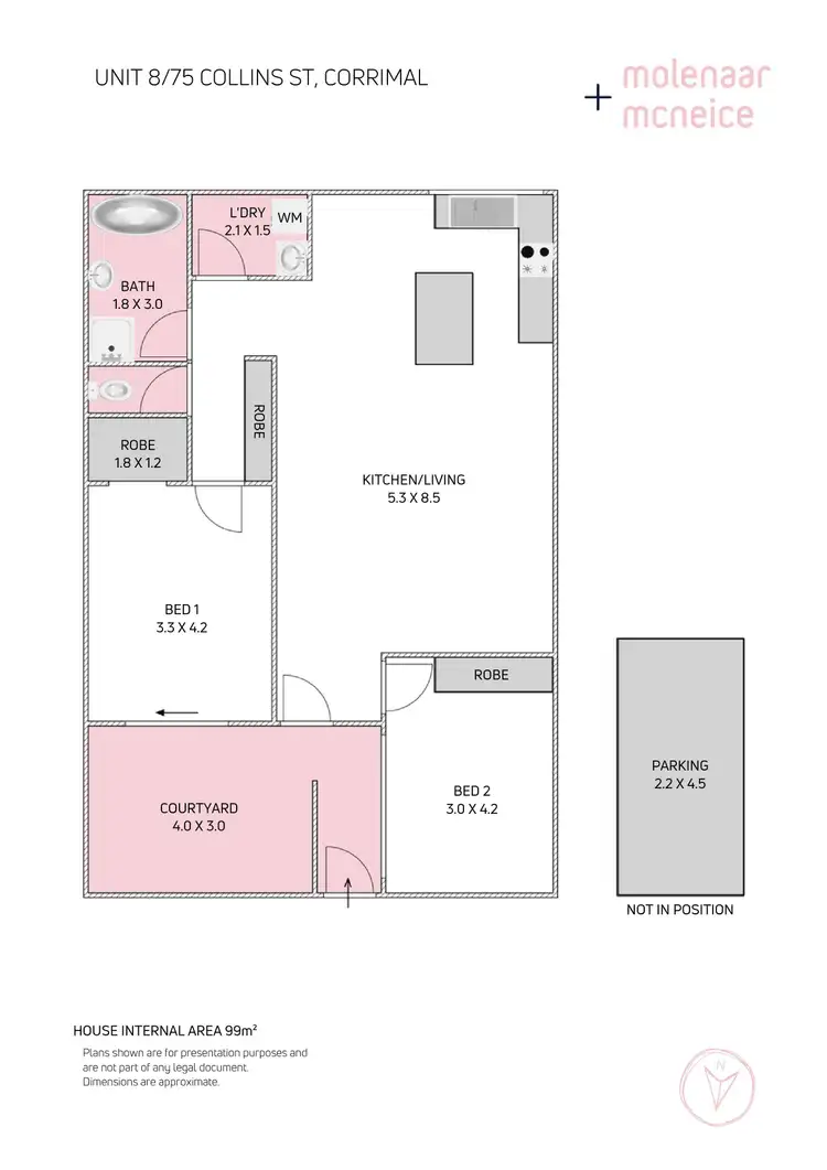 Floorplan of Homely apartment listing, 8/75 Collins Street, Corrimal NSW 2518