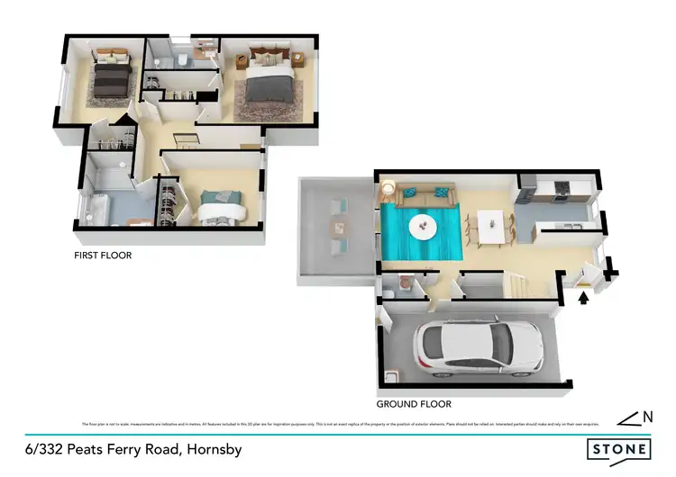 Floorplan of Homely townhouse listing, 6/332 Peats Ferry Road, Hornsby NSW 2077