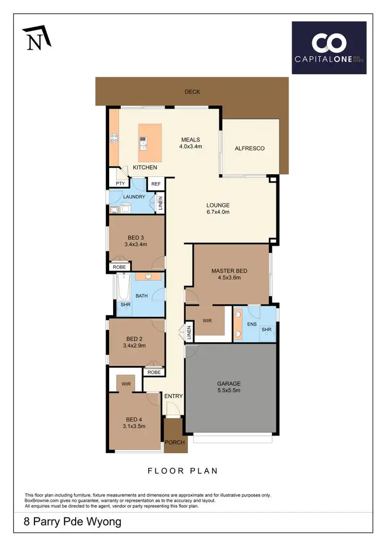 Floorplan of Homely house listing, 8 Parry Parade, Wyong NSW 2259