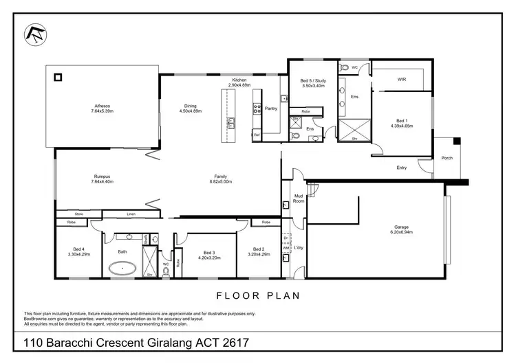 Floorplan of Homely house listing, 110 Baracchi Crescent, Giralang ACT 2617