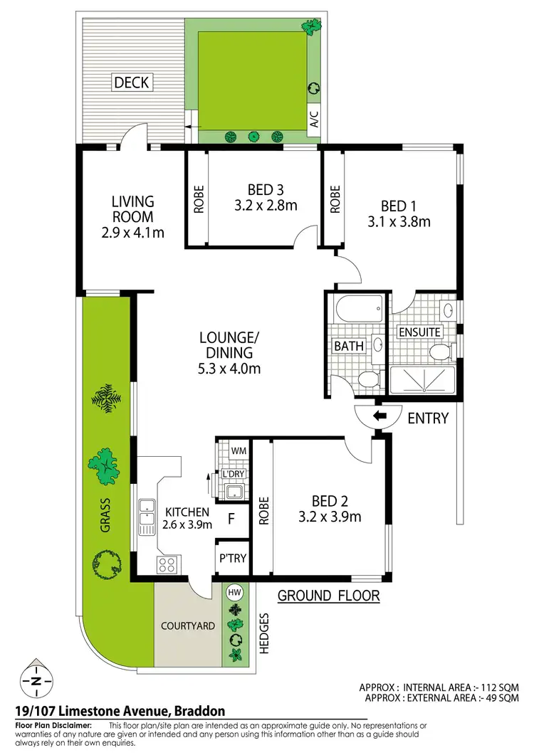 Floorplan of Homely townhouse listing, 19/107 Limestone Avenue, Braddon ACT 2612