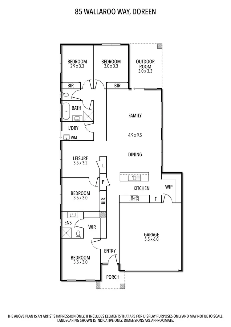 Floorplan of Homely house listing, 85 Wallaroo Way, Doreen VIC 3754