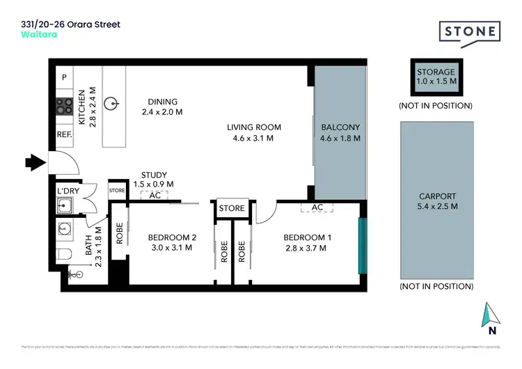 Floorplan of Homely apartment listing, 331/20-26 Orara Street, Waitara NSW 2077