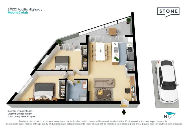 Floorplan of Homely apartment listing, 8/522 Pacific Highway, Mount Colah NSW 2079