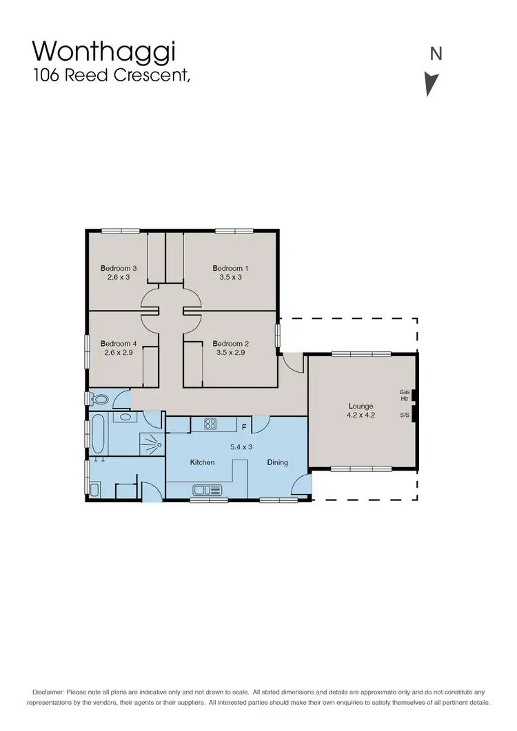 Floorplan of Homely house listing, 106 Reed Crescent, Wonthaggi VIC 3995