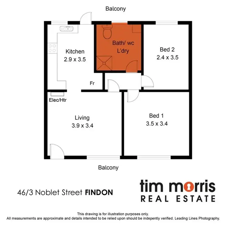 Floorplan of Homely unit listing, 46/3 Noblet Street, Findon SA 5023