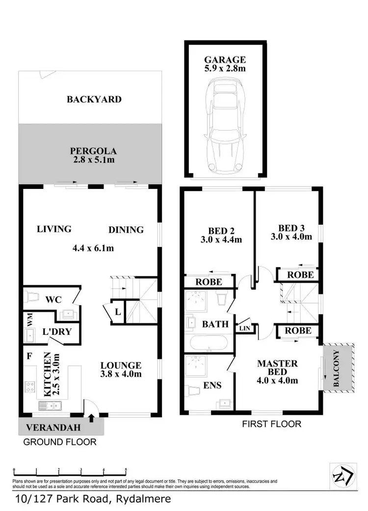 Floorplan of Homely townhouse listing, 10/127 Park Road, Rydalmere NSW 2116