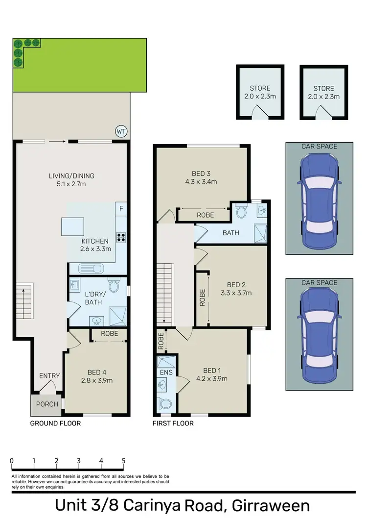 Floorplan of Homely townhouse listing, 3/8 Carinya Road, Girraween NSW 2145