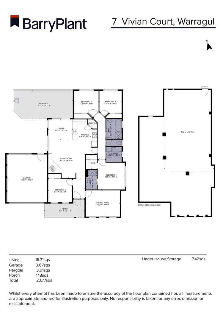 Floorplan of Homely house listing, 7 Vivian Court, Drouin VIC 3818