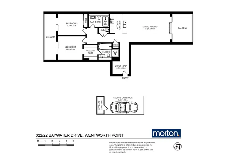 Floorplan of Homely apartment listing, 322/22 Baywater Drive, Wentworth Point NSW 2127