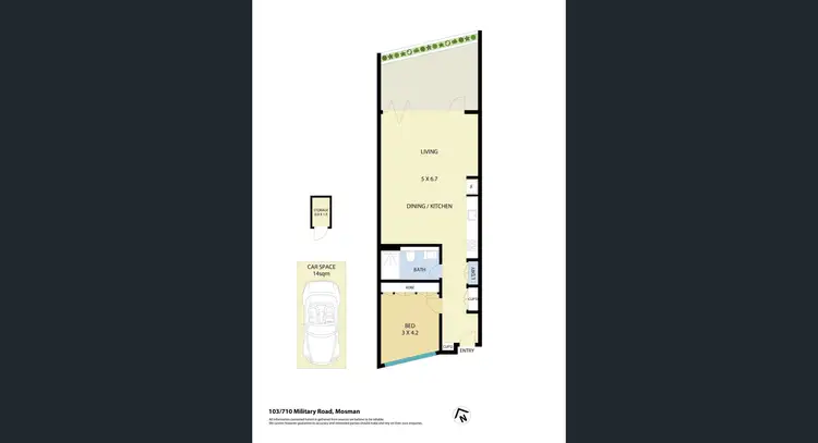 Floorplan of Homely apartment listing, 103/710 Military Road, Mosman NSW 2088