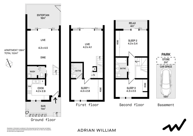Floorplan of Homely townhouse listing, 6/39-43 Riverside Crescent, Marrickville NSW 2204
