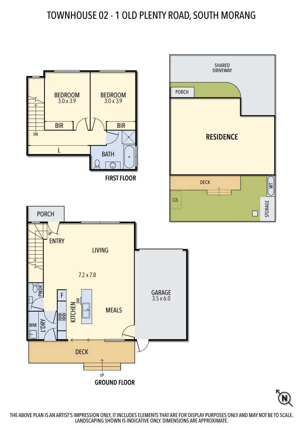 Floorplan of Homely townhouse listing, 2/1 Old Plenty Road, South Morang VIC 3752