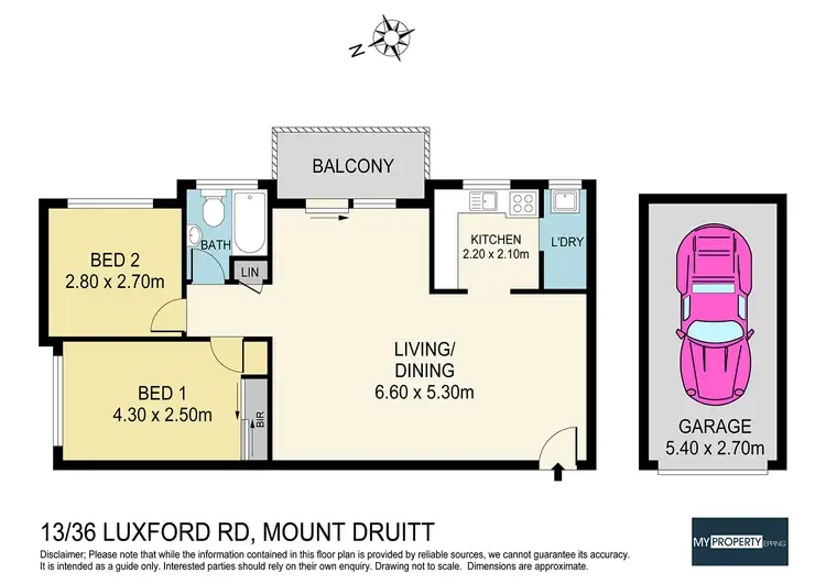 Floorplan of Homely unit listing, 13/36 Luxford Road, Mount Druitt NSW 2770