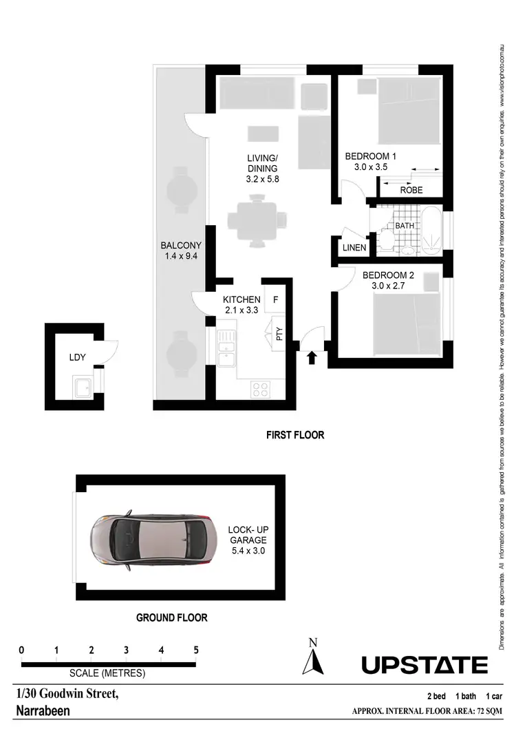 Floorplan of Homely unit listing, 1/30 Goodwin Street, Narrabeen NSW 2101