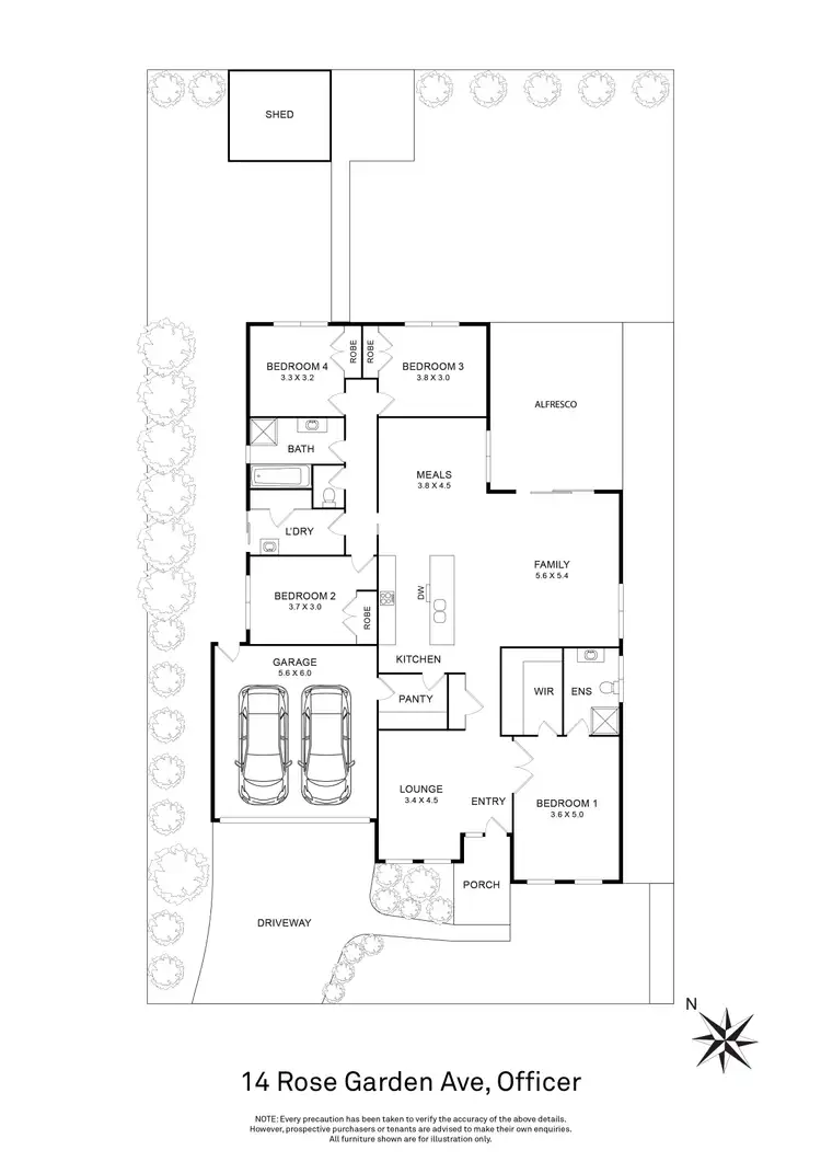 Floorplan of Homely house listing, 14 Rose Garden Avenue, Officer VIC 3809