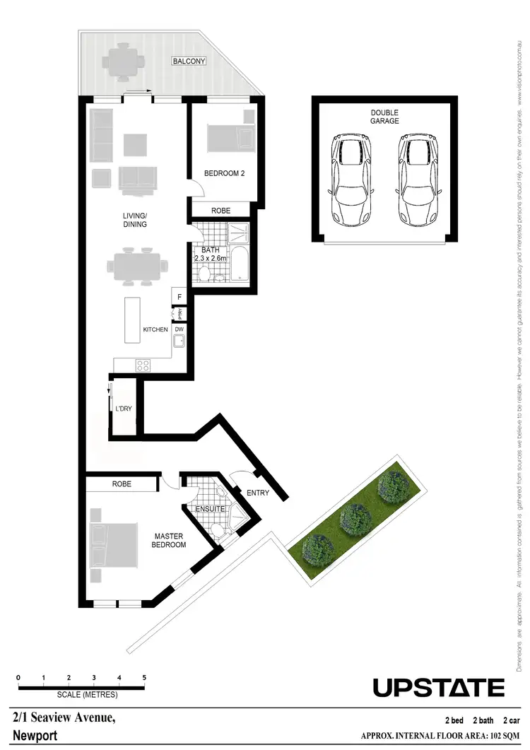 Floorplan of Homely unit listing, 2/1 Seaview Avenue, Newport NSW 2106