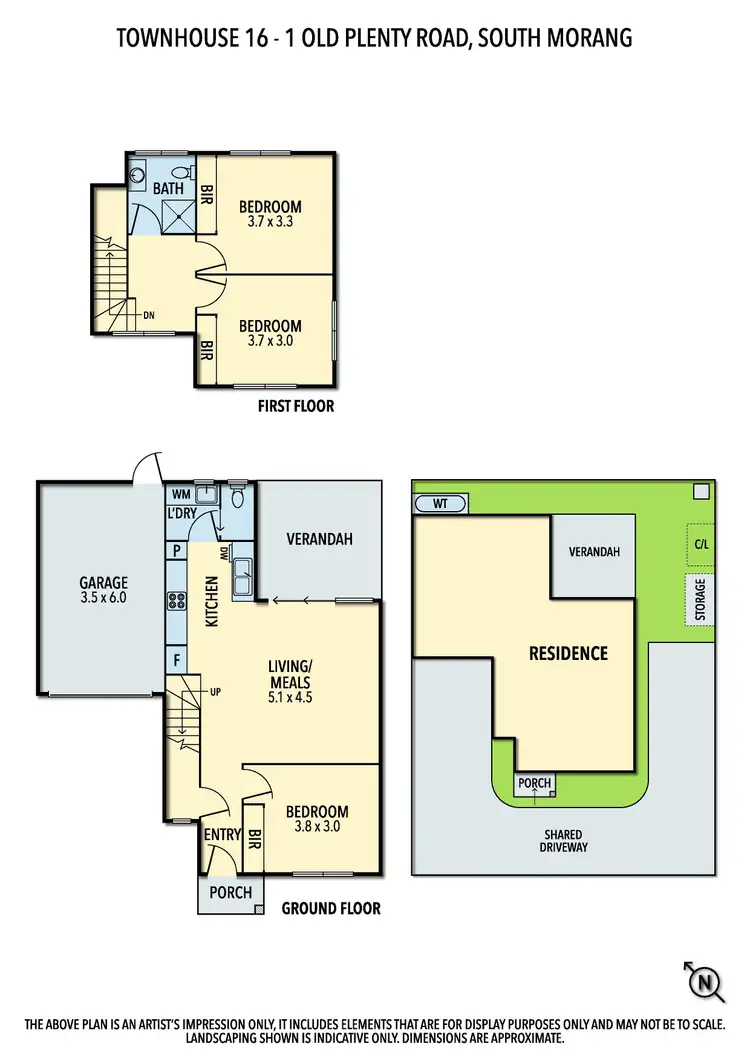 Floorplan of Homely townhouse listing, 16/1 Old Plenty Road, South Morang VIC 3752