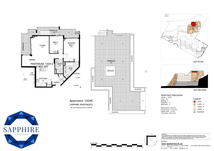 Floorplan of Homely apartment listing, Level 10/1004C/79 Henry Parry Drive, Gosford NSW 2250