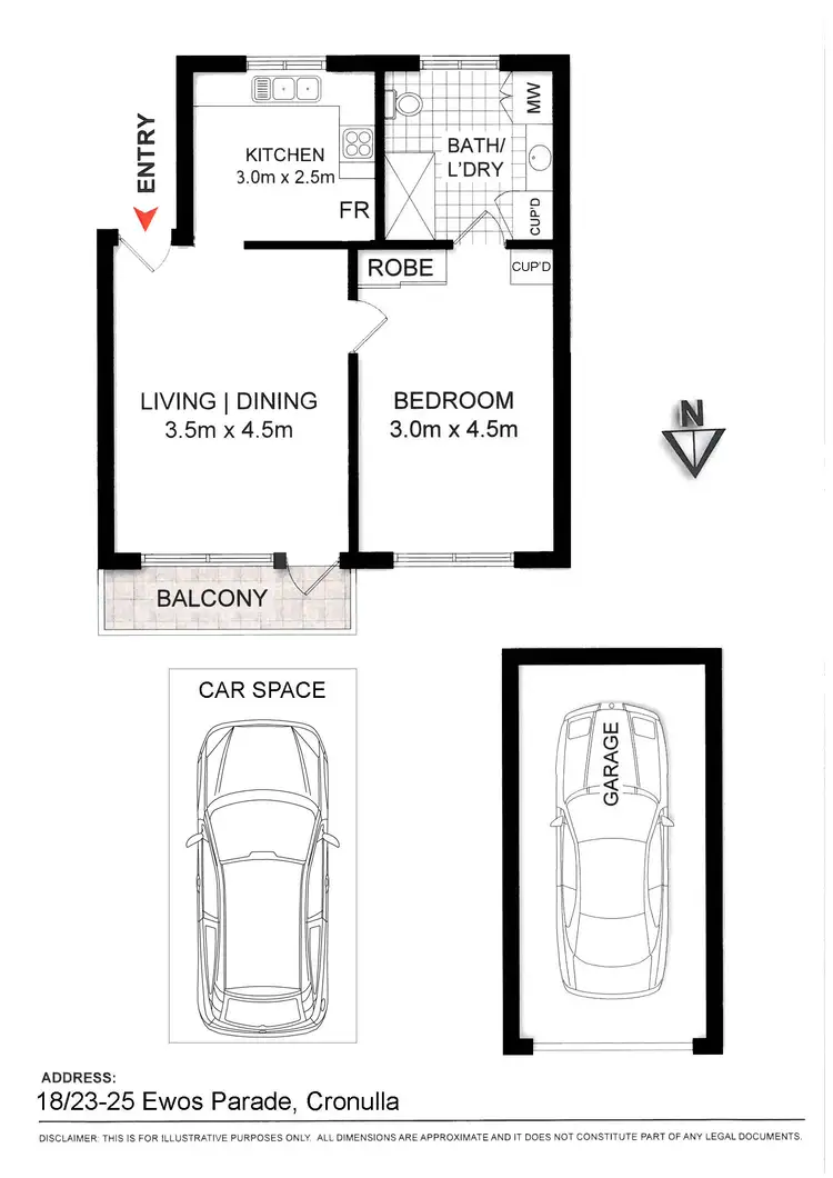 Floorplan of Homely apartment listing, 18/23 Ewos Parade, Cronulla NSW 2230