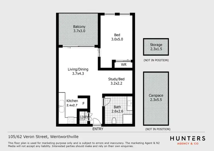 Floorplan of Homely apartment listing, 105/62 Veron Street, Wentworthville NSW 2145