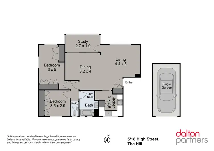 Floorplan of Homely unit listing, 5/18 High Street, The Hill NSW 2300