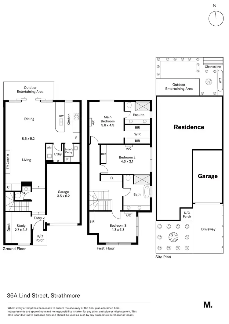 Floorplan of Homely house listing, 36a Lind Street, Strathmore VIC 3041