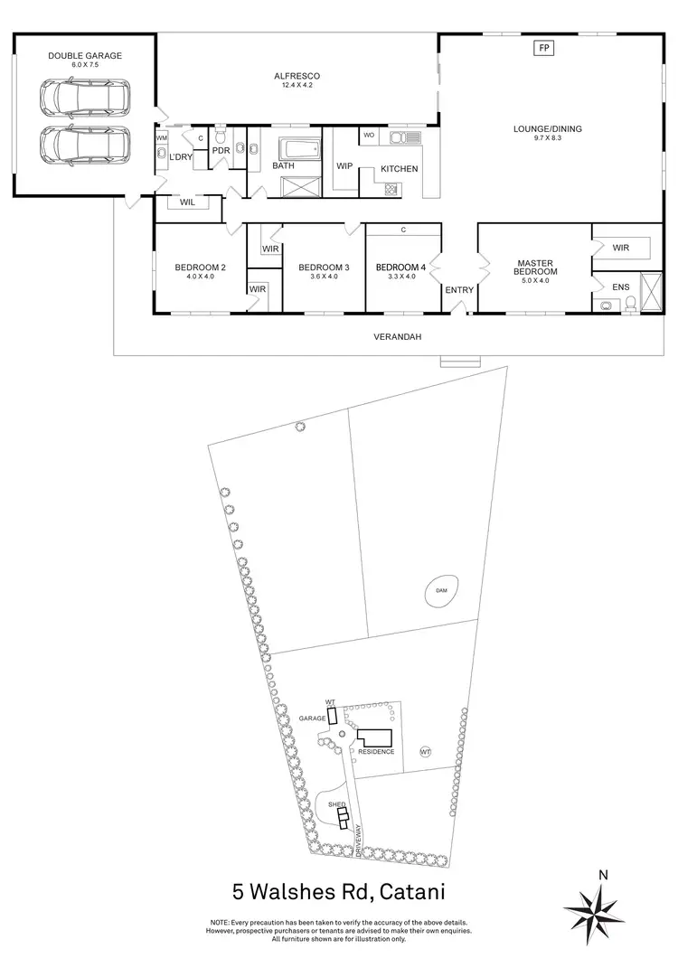 Floorplan of Homely house listing, 5 Walshes Road, Catani VIC 3981