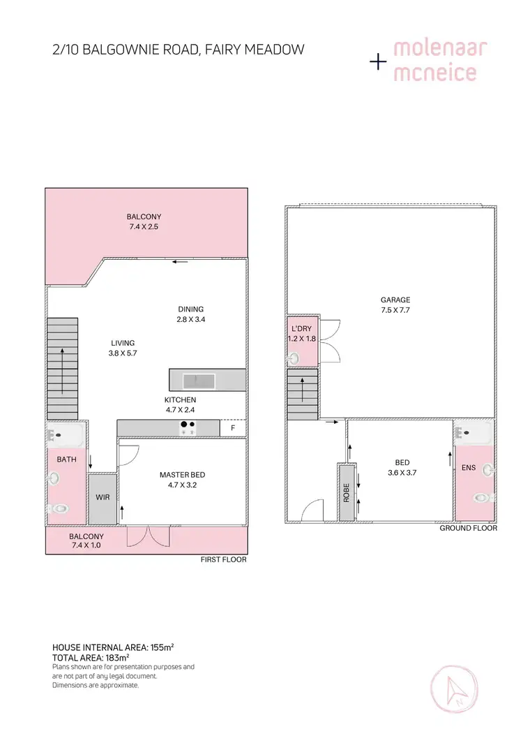 Floorplan of Homely townhouse listing, 2/10 Balgownie Road, Fairy Meadow NSW 2519