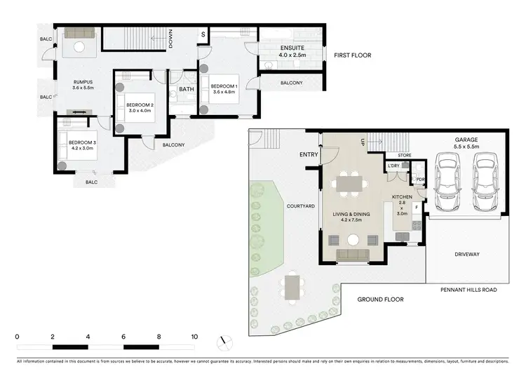 Floorplan of Homely townhouse listing, 1/213 Pennant Hills Road, Carlingford NSW 2118