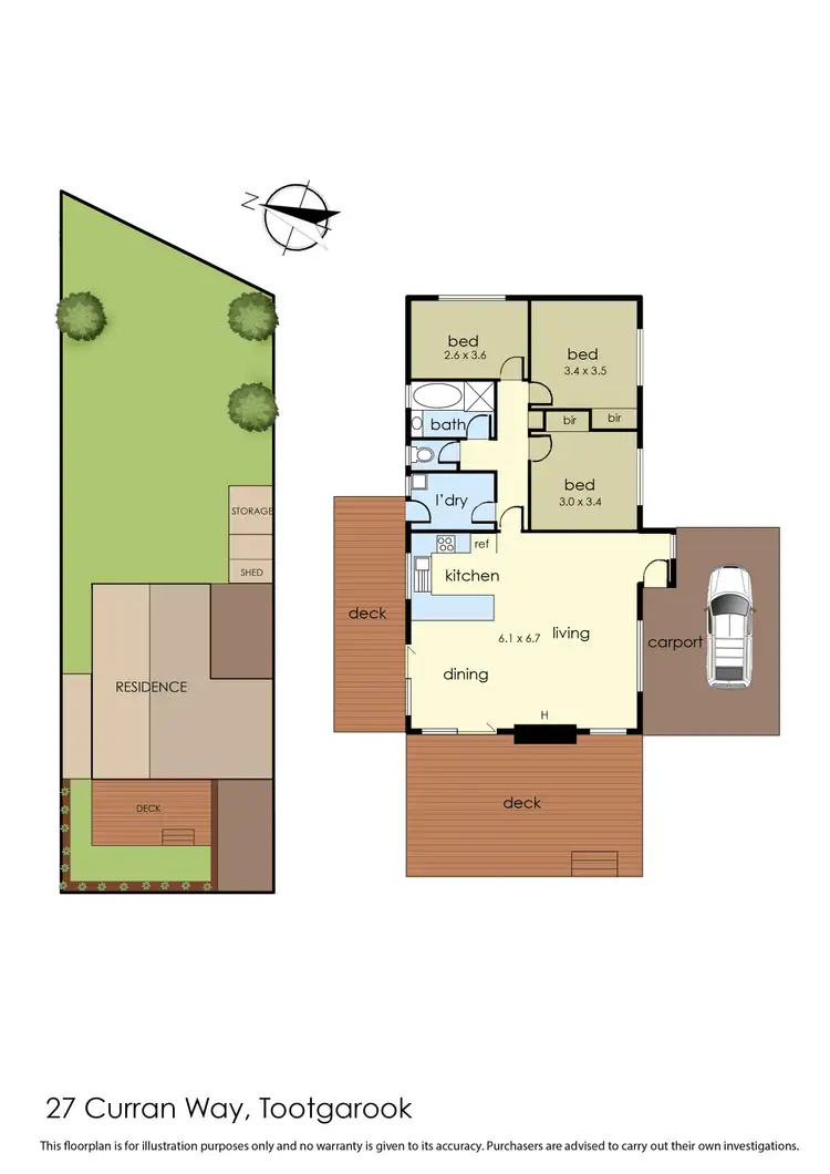 Floorplan of Homely house listing, 27 Curran Way, Tootgarook VIC 3941