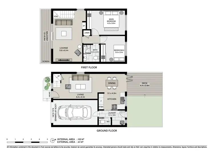 Floorplan of Homely townhouse listing, 5/31 Tenth Avenue, Budgewoi NSW 2262
