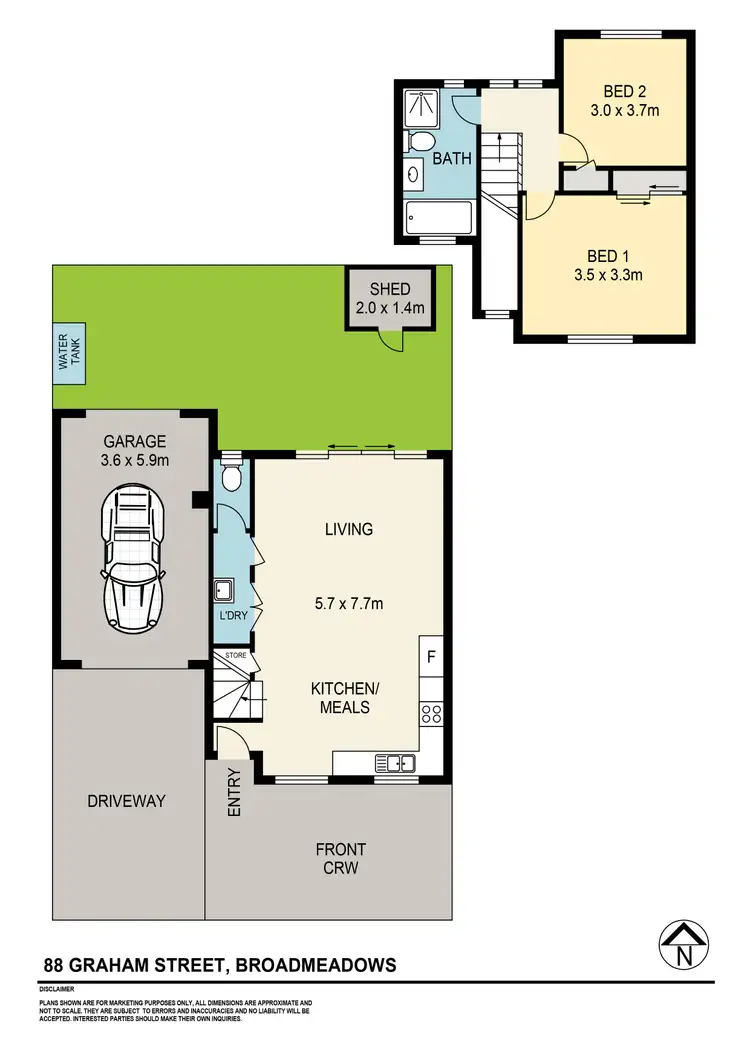 Floorplan of Homely house listing, 88 Graham Street, Broadmeadows VIC 3047