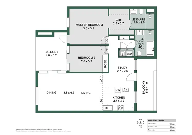 Floorplan of Homely apartment listing, 406/335 Wharf Road, Newcastle NSW 2300