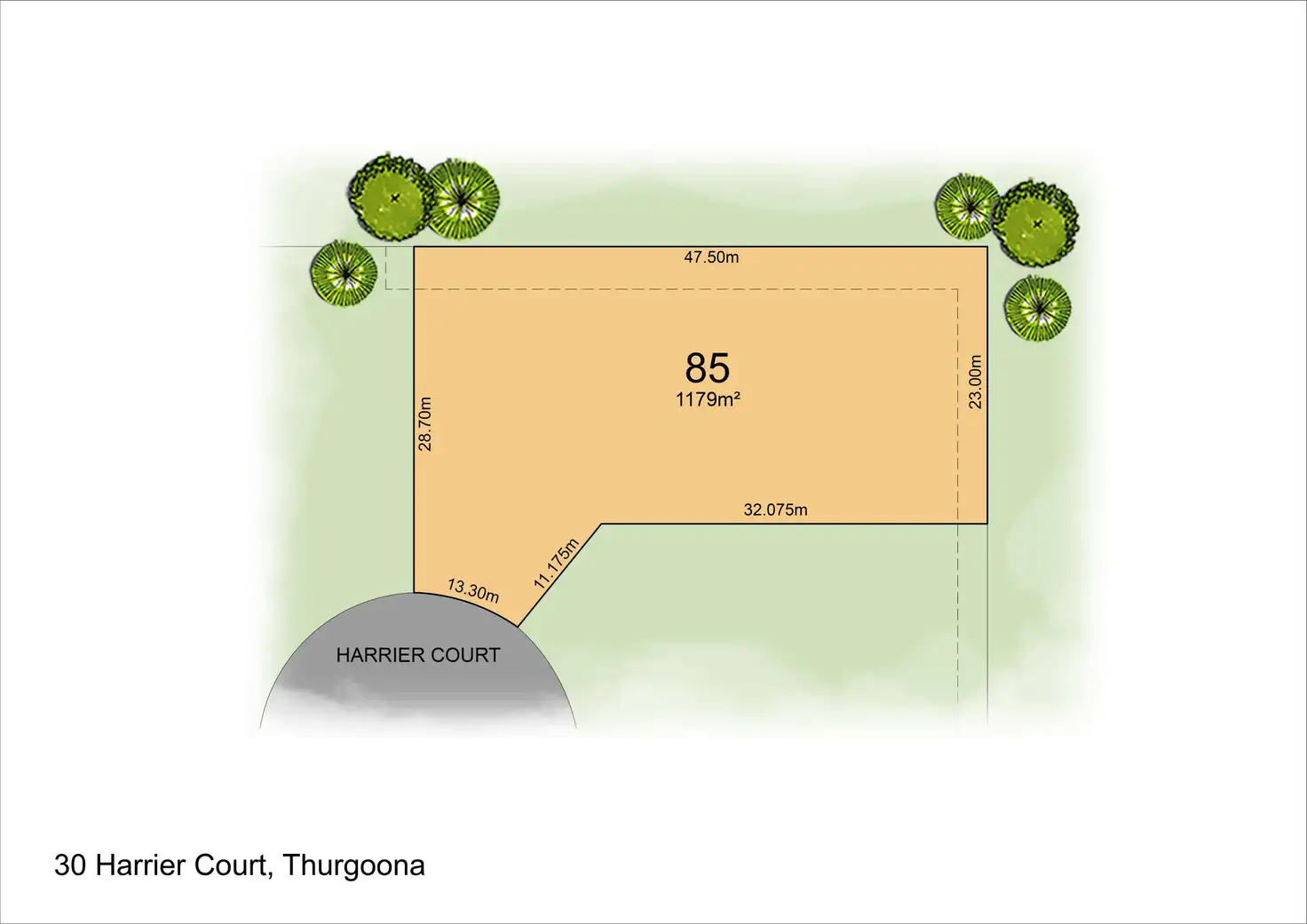 Floorplan of Homely land listing, 30 Harrier Court, Thurgoona NSW 2640