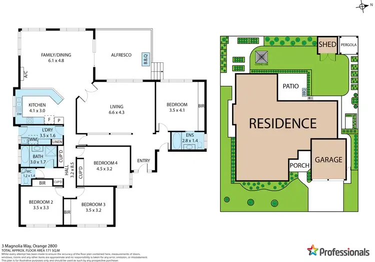 Floorplan of Homely house listing, 3 Magnolia Way, Orange NSW 2800
