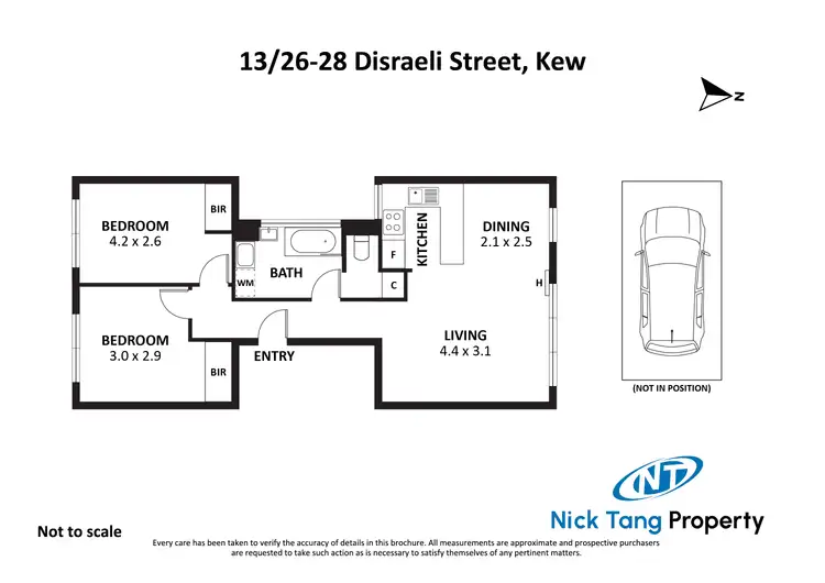 Floorplan of Homely apartment listing, 13/26-28 Disraeli Street, Kew VIC 3101