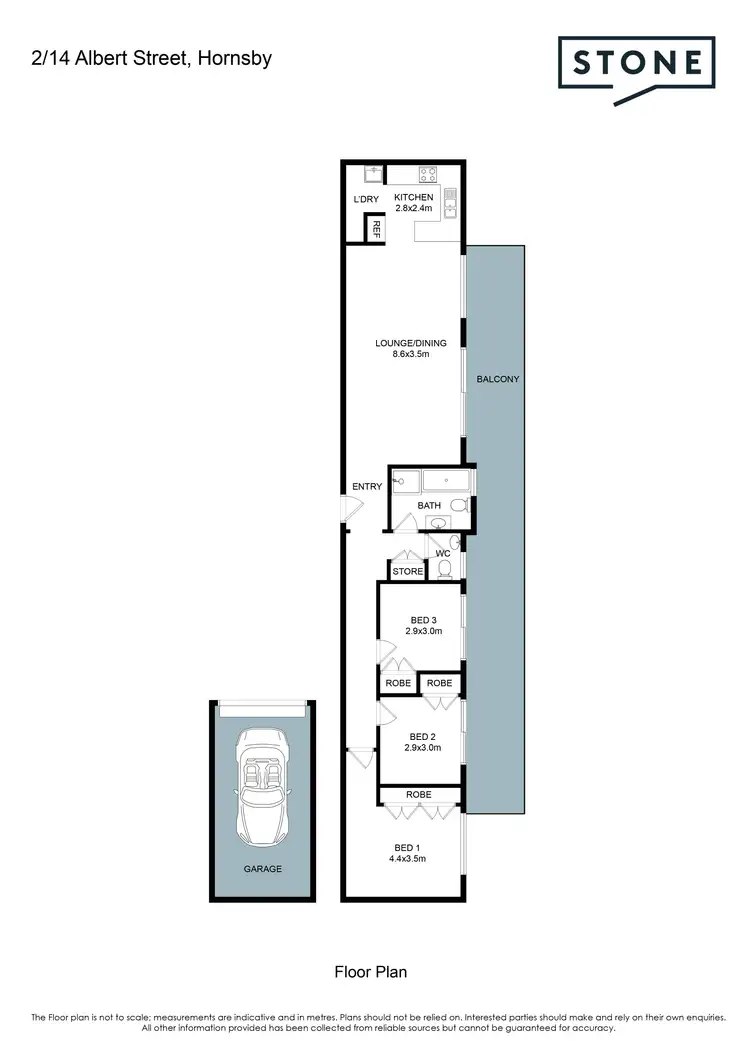Floorplan of Homely apartment listing, 2/14 Albert Street, Hornsby NSW 2077