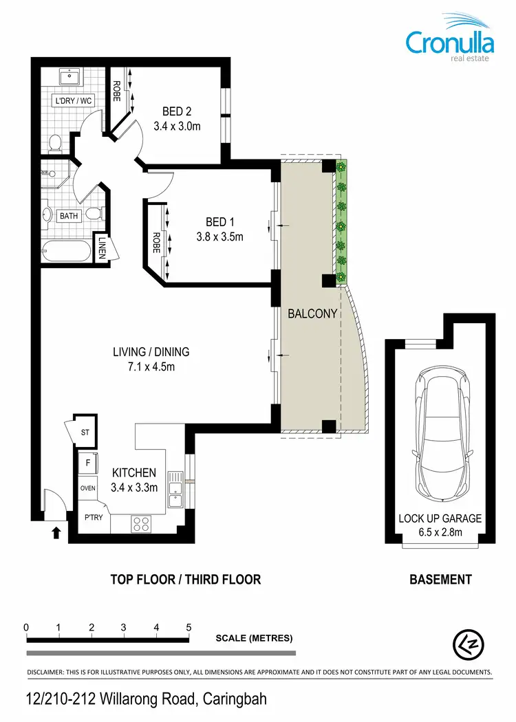 Floorplan of Homely apartment listing, 12/210-212 Willarong Road, Caringbah NSW 2229