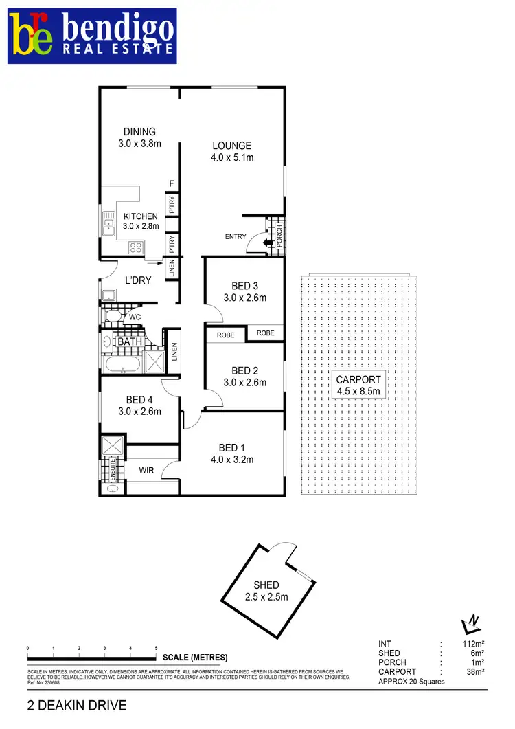 Floorplan of Homely house listing, 2 Deakin Drive, Flora Hill VIC 3550