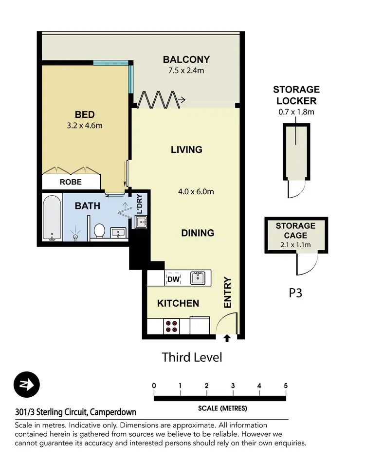 Floorplan of Homely apartment listing, 301/3 Sterling Circuit, Camperdown NSW 2050