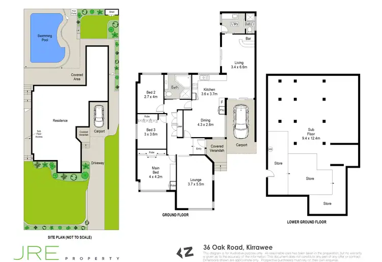 Floorplan of Homely house listing, 36 Oak Road, Kirrawee NSW 2232
