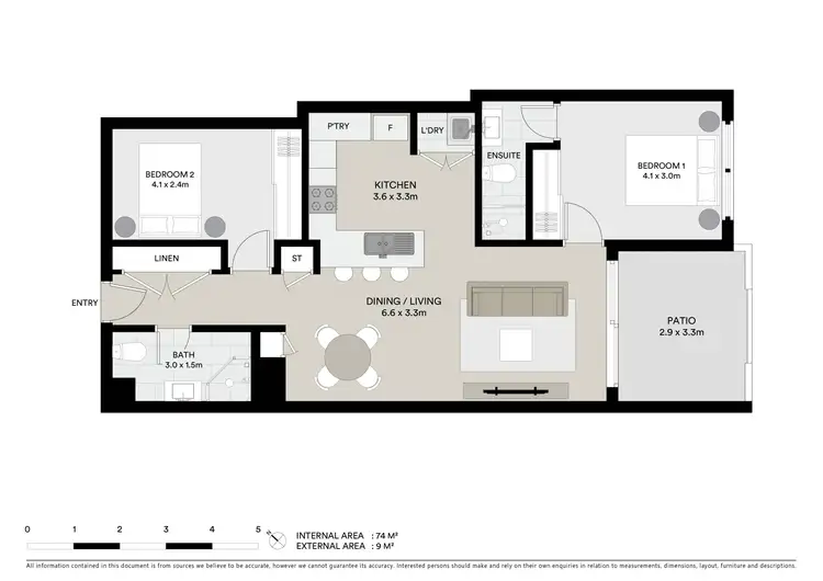 Floorplan of Homely apartment listing, 7203/10 Kokoda Street, Idalia QLD 4811