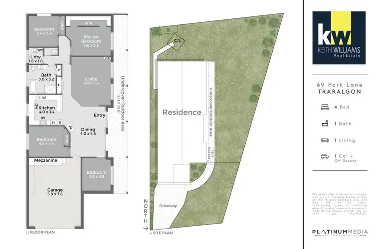 Floorplan of Homely house listing, 69 Park Lane, Traralgon VIC 3844