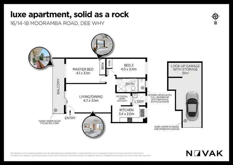 Floorplan of Homely apartment listing, 16/14-18 Mooramba Road, Dee Why NSW 2099
