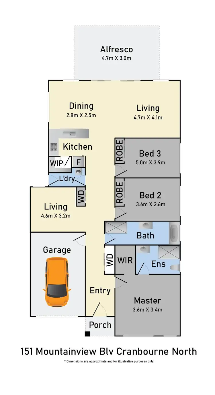 Floorplan of Homely house listing, 151 Mountainview Boulevard, Cranbourne North VIC 3977