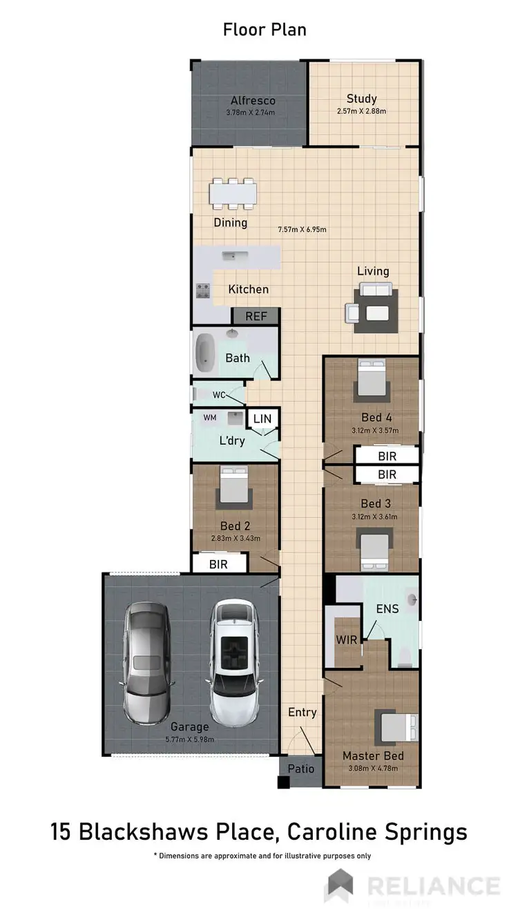 Floorplan of Homely house listing, 15 Blackshaws Place, Caroline Springs VIC 3023