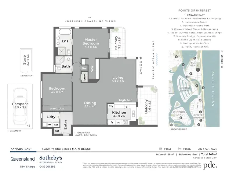 Floorplan of Homely apartment listing, Xanadu 45/59 Pacific Street, Main Beach QLD 4217