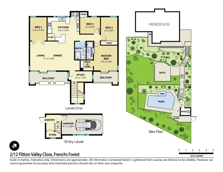 Floorplan of Homely semi-detached listing, 2/12 Flitton Valley Close, Frenchs Forest NSW 2086