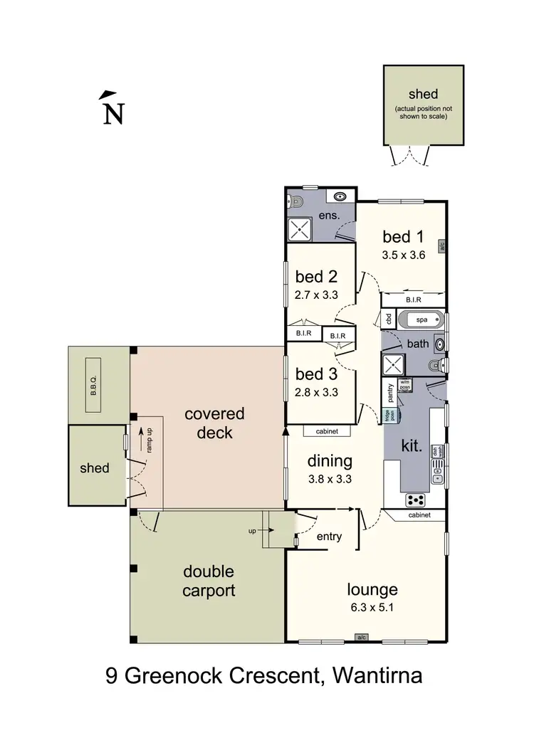 Floorplan of Homely house listing, 9 Greenock Crescent, Wantirna VIC 3152
